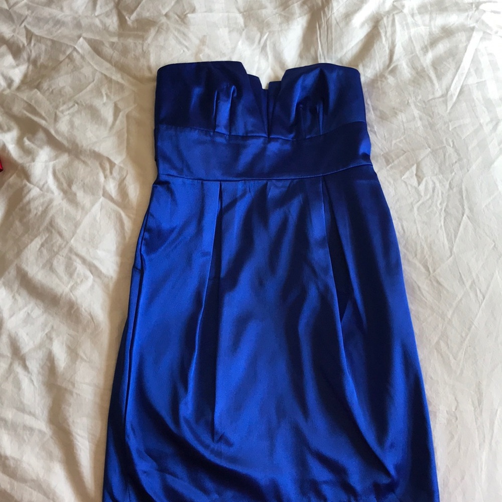 Strapless Royal Blue Cocktail/Homecoming Dress